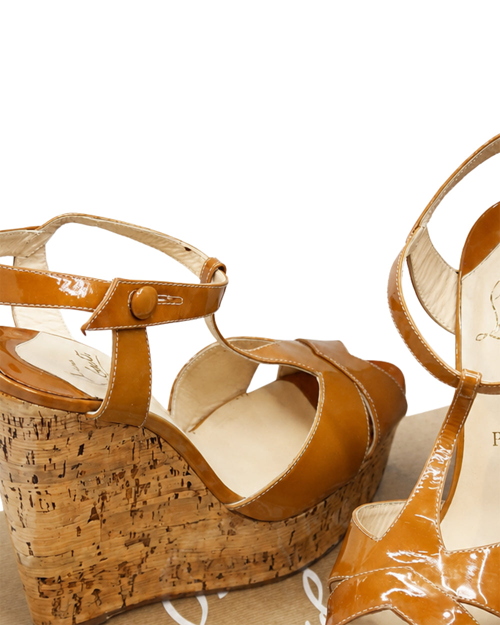 Christian Louboutin Marina Liege 140 Cork Wedge Platform Sandals