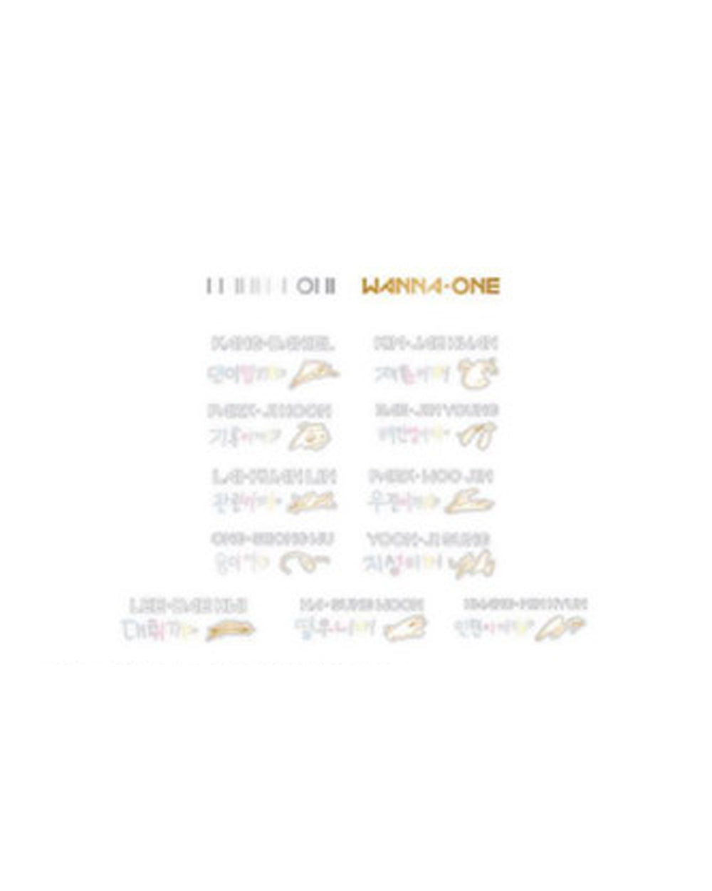 WANNA ONE - LIGHT STICK DECO STICKER